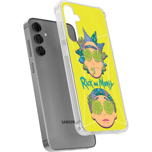 Adult Swim Rick and Morty Rick and Morty Portal Eyes Galaxy S24 Plus Clear Case